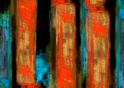 Three Strangers abstract painting